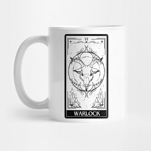 Warlock Tarot Card D&D Nat 20 Dungeons & Dragons T-Shirt Black Mug